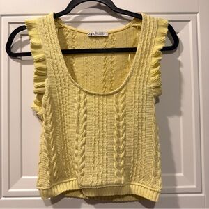 Zara Lemon Knit Top